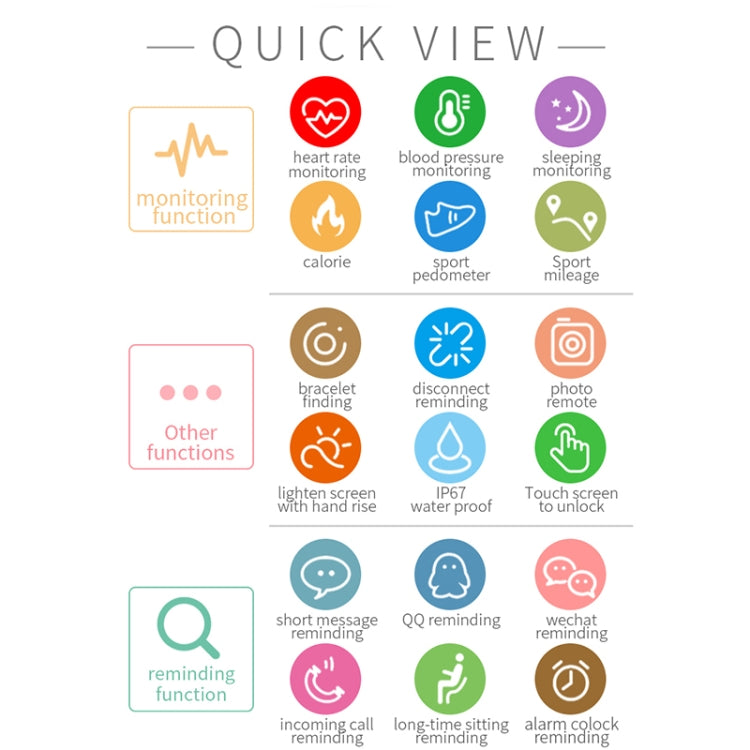 H29 1.14 inches IPS Color Screen Smart Bracelet IP67 Waterproof, Support Step Counting / Call Reminder / Heart Rate Monitoring / Sleep Monitoring